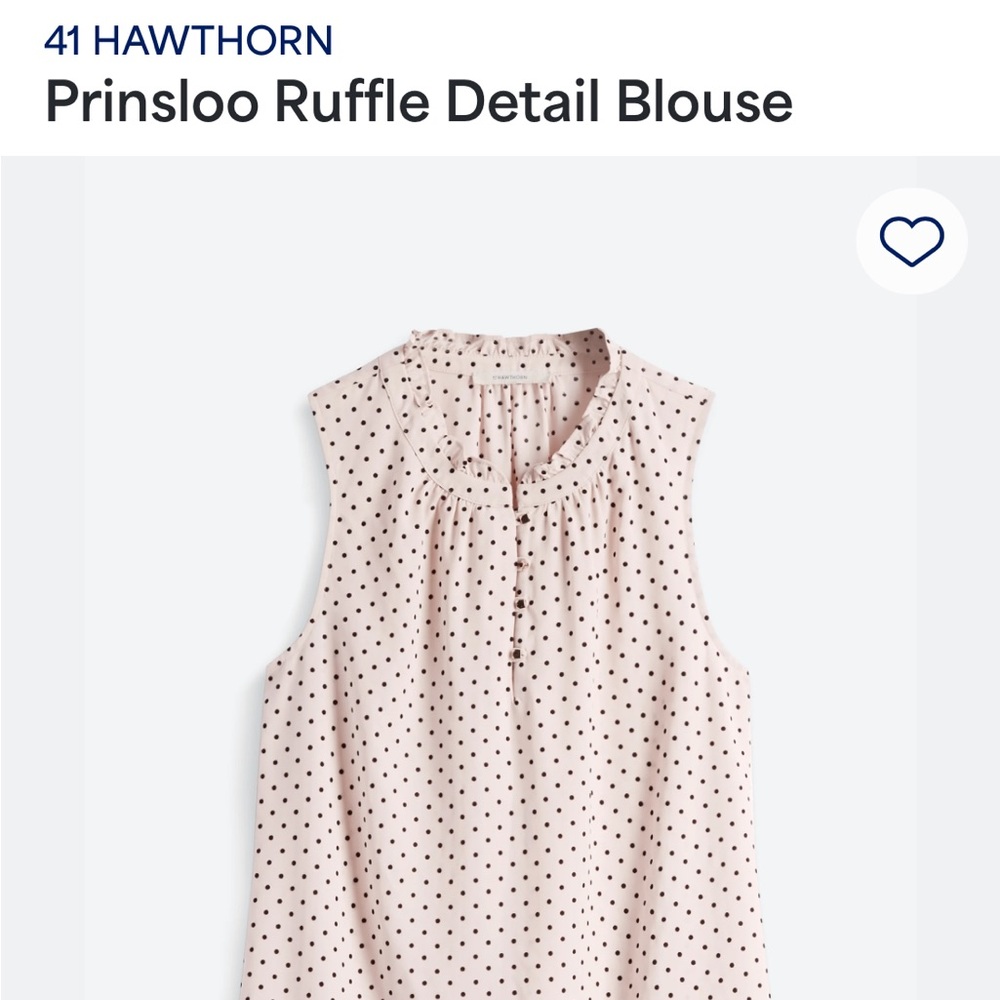 Prinsloo Ruffle Detail Polka Dot Blouse (Stitch Fix)